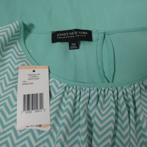 Jones Of New York Women Collection 14W Sleeveless Blouse Lightweight NWT - Picture 6 of 6